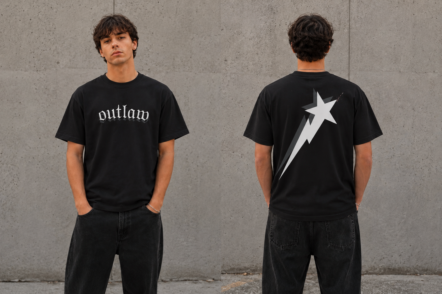 Shooting Star Black Tee