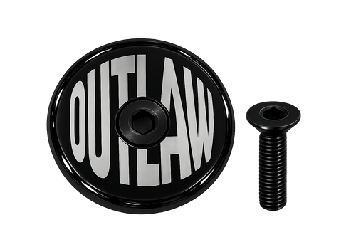 stem cap (black and chrome)